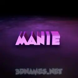 manie in Big Purple style - 3D name wallpaper