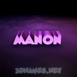 manon in Big Purple style - 3D name wallpaper
