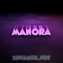 manora in Big Purple style - 3D name wallpaper
