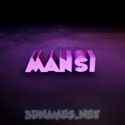 mansi in Big Purple style - 3D name wallpaper