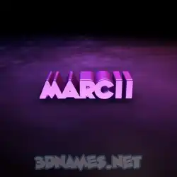 marcii in Big Purple style - 3D name wallpaper