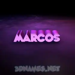 marcos in Big Purple style - 3D name wallpaper