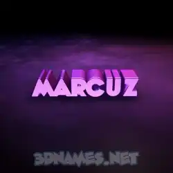 marcuz in Big Purple style - 3D name wallpaper