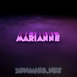 marianne in Big Purple style - 3D name wallpaper