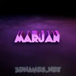 marjan in Big Purple style - 3D name wallpaper