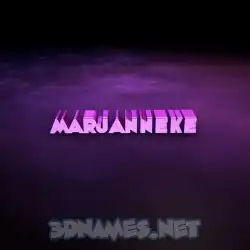 marjanneke in Big Purple style - 3D name wallpaper