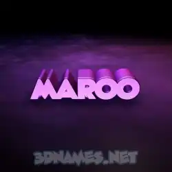 maroo in Big Purple style - 3D name wallpaper