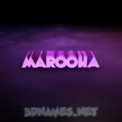 marooha in Big Purple style - 3D name wallpaper