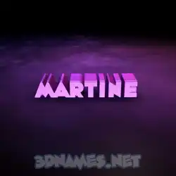 martine in Big Purple style - 3D name wallpaper