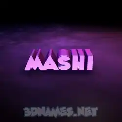 mashi in Big Purple style - 3D name wallpaper