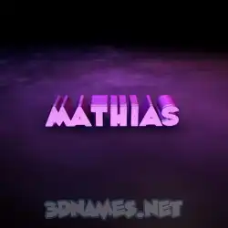 mathias in Big Purple style - 3D name wallpaper