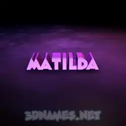 matilda in Big Purple style - 3D name wallpaper