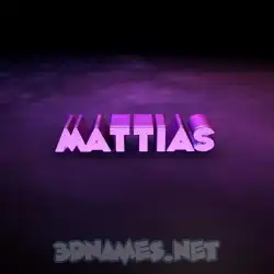mattias in Big Purple style - 3D name wallpaper