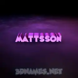 mattsson in Big Purple style - 3D name wallpaper