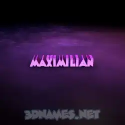 maximilian in Big Purple style - 3D name wallpaper
