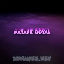 mayank goyal in Big Purple style - 3D name wallpaper