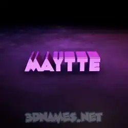maytte in Big Purple style - 3D name wallpaper