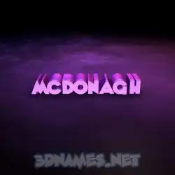 mcdonagh in Big Purple style - 3D name wallpaper