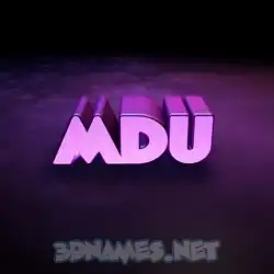 mdu in Big Purple style - 3D name wallpaper