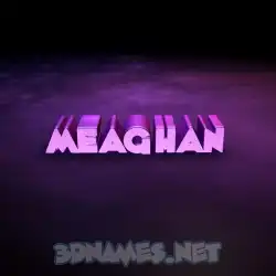 meaghan in Big Purple style - 3D name wallpaper