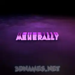 meherally in Big Purple style - 3D name wallpaper