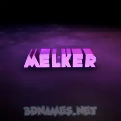 melker in Big Purple style - 3D name wallpaper