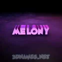melony in Big Purple style - 3D name wallpaper