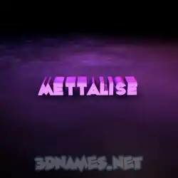 mettalise in Big Purple style - 3D name wallpaper