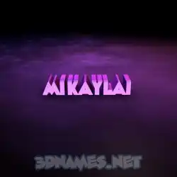 mikaylai in Big Purple style - 3D name wallpaper