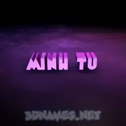 minh tu in Big Purple style - 3D name wallpaper