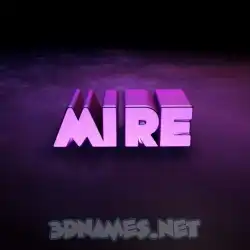 mire in Big Purple style - 3D name wallpaper