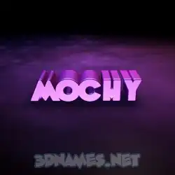 mochy in Big Purple style - 3D name wallpaper