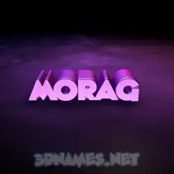 morag in Big Purple style - 3D name wallpaper