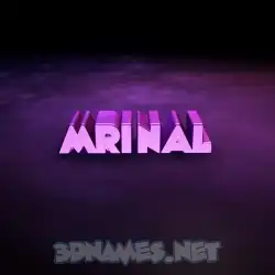 mrinal in Big Purple style - 3D name wallpaper