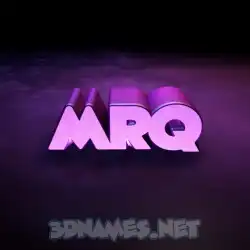 mrq in Big Purple style - 3D name wallpaper