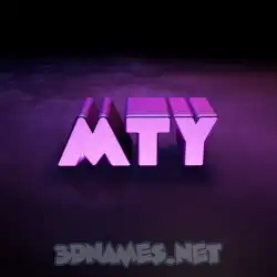mty in Big Purple style - 3D name wallpaper