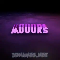 muuuks in Big Purple style - 3D name wallpaper