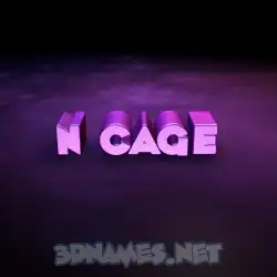 n cage in Big Purple style - 3D name wallpaper