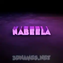 nabeela in Big Purple style - 3D name wallpaper