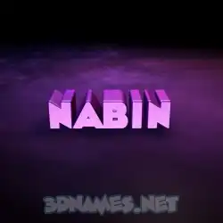 nabin in Big Purple style - 3D name wallpaper