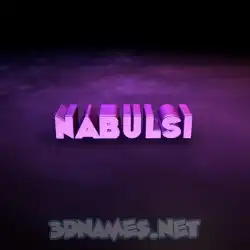 nabulsi in Big Purple style - 3D name wallpaper