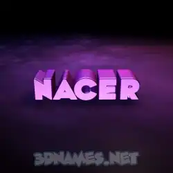 nacer in Big Purple style - 3D name wallpaper