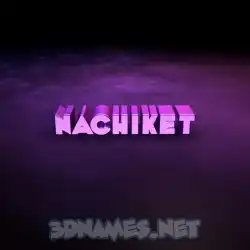 nachiket in Big Purple style - 3D name wallpaper
