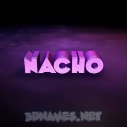 nacho in Big Purple style - 3D name wallpaper