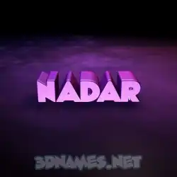 nadar in Big Purple style - 3D name wallpaper