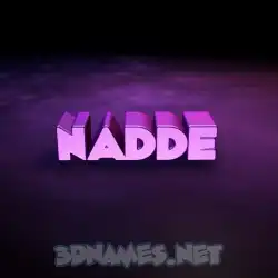 nadde in Big Purple style - 3D name wallpaper