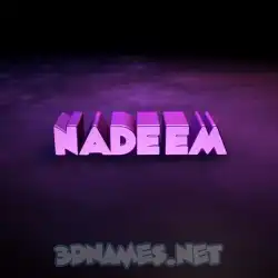 nadeem in Big Purple style - 3D name wallpaper