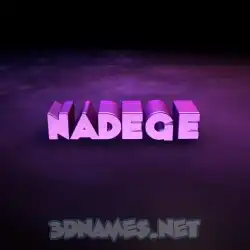 nadege in Big Purple style - 3D name wallpaper