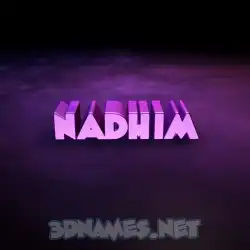 nadhim in Big Purple style - 3D name wallpaper
