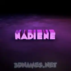nadiene in Big Purple style - 3D name wallpaper